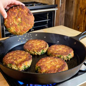 Рецепт Овощные котлеты с капустой и киноа - Жарка котлет
