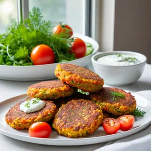 Рецепт Овощные котлеты с морковью и кабачком - Подача и украшение