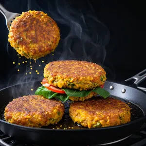 Рецепт Овощные котлеты с редькой и полбой - Жарка котлет