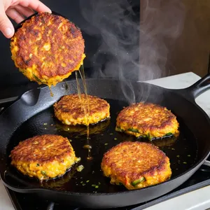 Рецепт Овощные котлеты с цукини и овсяными хлопьями - Жарка котлет