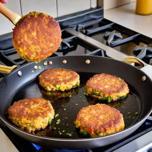 Рецепт Овощные котлеты с тыквой и нутом - Жарка котлет