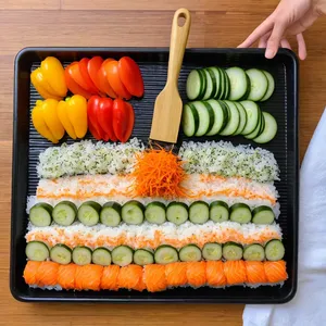 Рецепт Овощные рулетики с творожным сыром и зеленью - Сборка рулетиков
