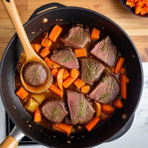 Рецепт Паштет из косули с ежевикой и можжевельником - Обжарка мяса и овощей