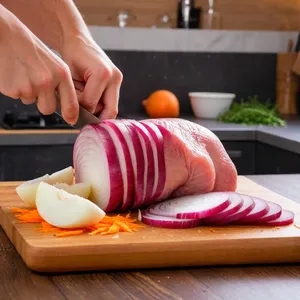 Рецепт Паштет из кролика с черносливом и тимьяном - Подготовка мяса и овощей