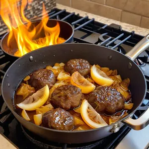 Рецепт Паштет из печени с черносливом и кориандром - Обжарка лука и печени