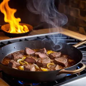 Рецепт Паштет из свинины с яблоками и шалфеем - Обжарка печени и лука