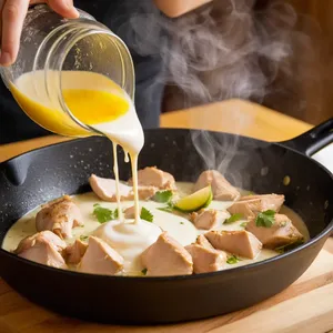 Рецепт Паста из копченой курицы с авокадо и лаймом - Приготовление соуса