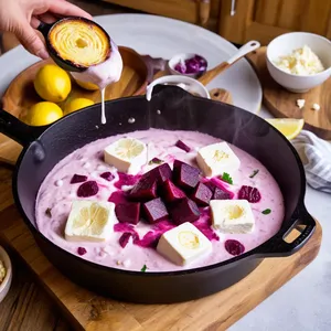 Рецепт Паста из копченой свеклы с хрено-сливочным сыром и укропом - Приготовление соуса