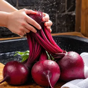 Рецепт Паста из запеченной свеклы с козьим сыром и грецкими орехами - Подготовка свеклы