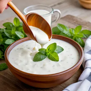 Рецепт Пельмени с бараниной и мятным йогуртовым соусом - Приготовление мятного йогуртового соуса