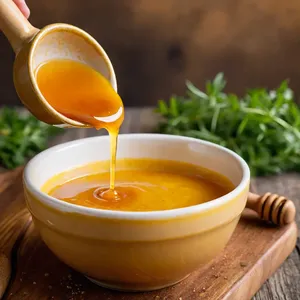 Рецепт Пельмени с дикой уткой и грушей в медово-горчичном соусе - Приготовление медово-горчичного соуса
