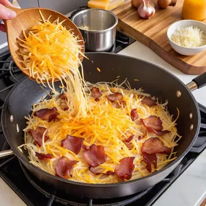 Рецепт Пельмени с копченой грудинкой и чеддером в пикантном сырном соусе - Приготовление начинки