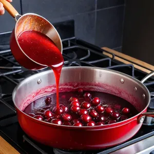 Рецепт Пельмени с уткой и вишневым соусом - Приготовление вишнёвого соуса