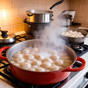 Рецепт Пельмени с уткой и вишневым соусом - Варка пельменей