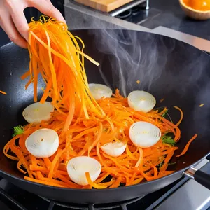 Рецепт Плов с бараниной и алычой - Пассеровка овощей
