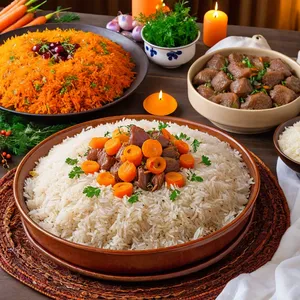 Рецепт Плов с бараниной и алычой - Подача плова