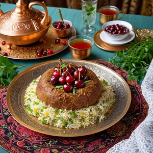 Рецепт Плов с бараниной и черешней - Подача