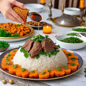 Рецепт Плов с бараниной и финиками - Подача плова