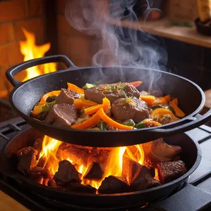 Рецепт Плов с бараниной и фисташками - Обжарка мяса и овощей