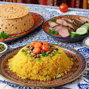 Рецепт Плов с бараниной и фисташками - Подача
