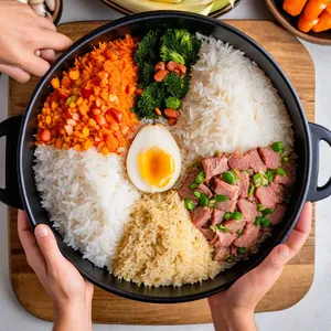 Рецепт Плов с бараниной и гранатовыми зернами - Добавление риса