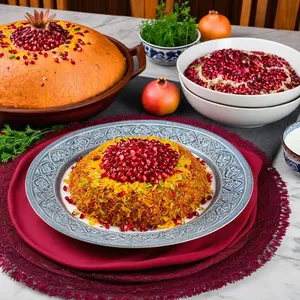 Рецепт Плов с бараниной и гранатовыми зернами - Подача