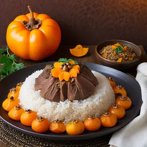 Рецепт Плов с бараниной и хурмой - Подача