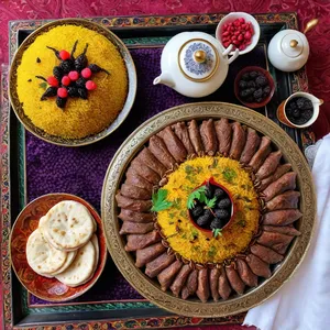 Рецепт Плов с бараниной и шелковицей - Подача