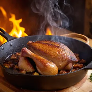 Рецепт Плов с дикой уткой и инжиром - Обжарка утки