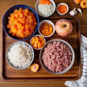 Рецепт Плов с говядиной и курагой - Подготовка ингредиентов