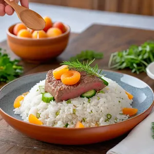 Рецепт Плов с говядиной и курагой - Подача