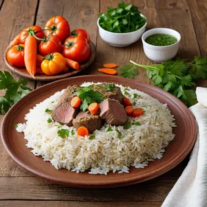 Рецепт Плов с ягненком и барбарисом - Подача