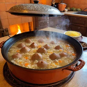 Рецепт Плов с кроликом и трюфелями - Тушение плова