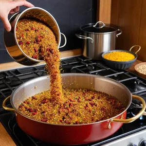 Рецепт Плов с уткой и черносливом - Добавление специй