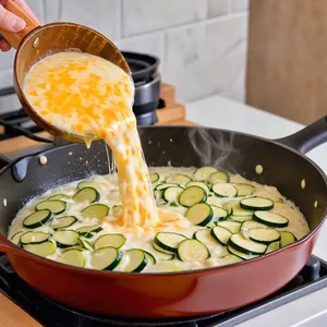 Рецепт Потаж из кабачков с чесноком и сливочным сыром - Добавление сливочного сыра