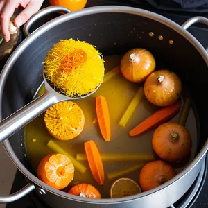 Рецепт Потаж из моркови с имбирем и кокосовым молоком - Обжарка овощей