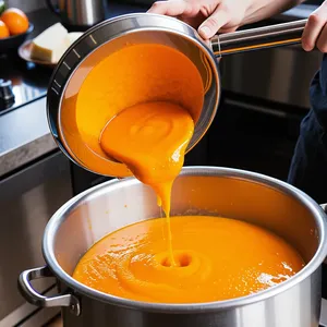 Рецепт Потаж из моркови с имбирем и кокосовым молоком - Пюрирование супа