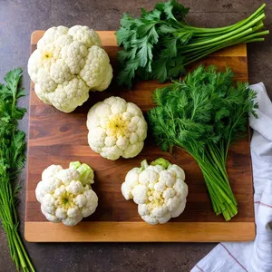 Рецепт Потаж из цветной капусты с сыром и зеленью - Подготовка овощей и зелени