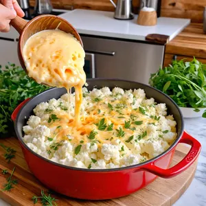 Рецепт Потаж из цветной капусты с сыром и зеленью - Добавление сыра и зелени