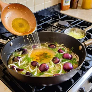Рецепт Рагу с баклажанами и фенхелем в апельсиновом соусе - Обжарка овощей
