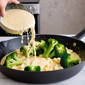 Рецепт Рагу с брокколи и цветной капустой в сырном соусе - Приготовление сырного соуса
