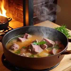 Рецепт Рассольник с бараниной и черемшой - Приготовление бульона