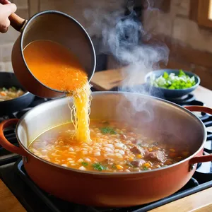 Рецепт Рассольник с бараниной и мятой - Сборка рассольника