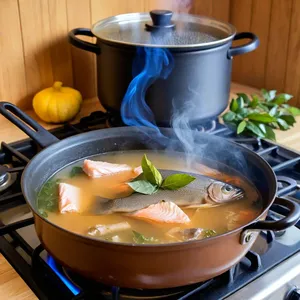 Рецепт Рассольник с форелью и зеленой гречкой - Приготовление бульона