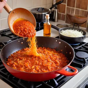 Рецепт Рассольник с языком и картофелем - Обжаривание овощей