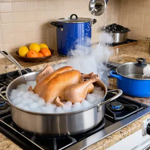 Рецепт Рассольник с индейкой и рисом - Приготовление бульона