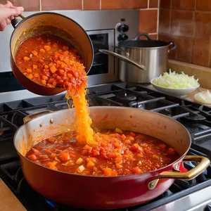 Рецепт Рассольник с кальмарами и булгуром - Обжарка овощей