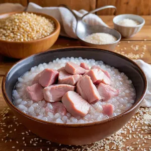 Рецепт Рассольник с кроликом и ячменем - Подготовка мяса и ячменя