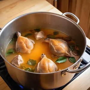 Рецепт Рассольник с перепелкой и киноа - Приготовление бульона