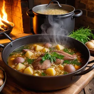Рецепт Рассольник с уткой и дикими травами - Сборка рассольника